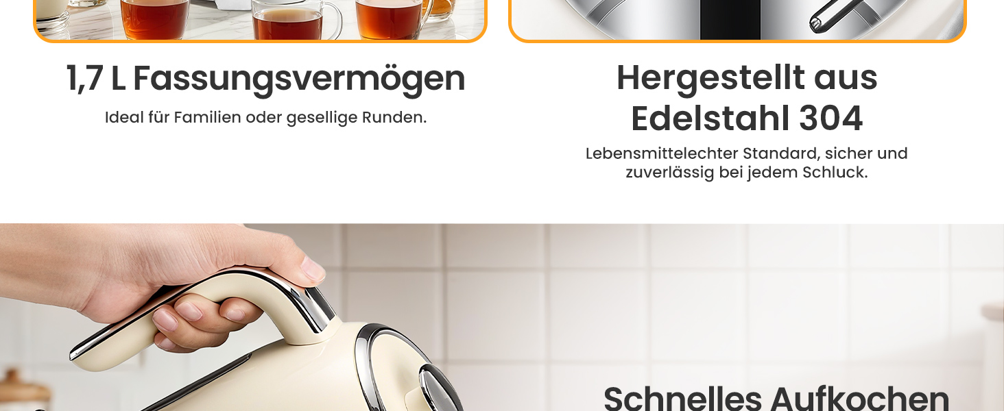 Набір чайник та тостер Retro Green 1.7L 2200W з індикатором температури, нержавіюча сталь