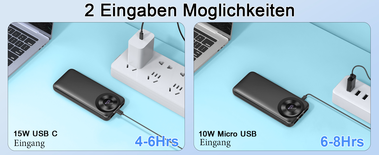 Портативний зарядний пристрій з вбудованими кабелями та роз'ємами, акумуляторний пак, сумісний з Android та іншими пристроями, чорно-жовтий
