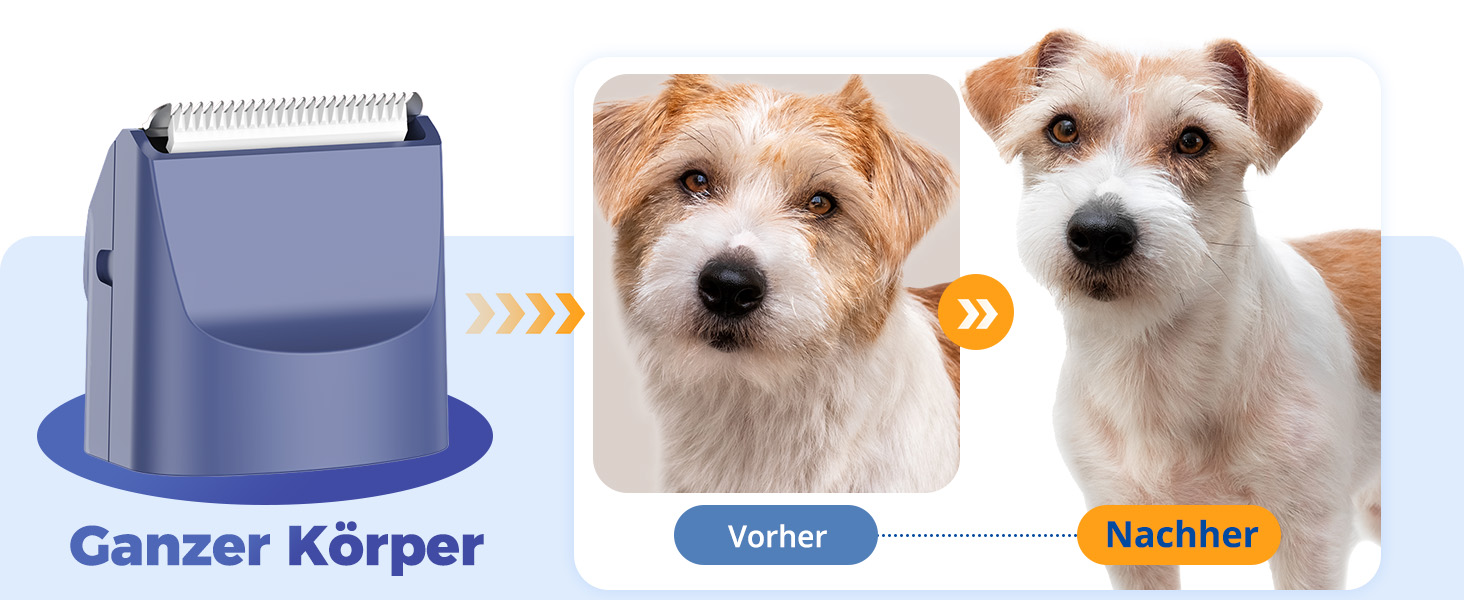 Машинка для стрижки собак і котів oneisall 4-в-1: стрижка, триммінг, шліфування кігтів. Безшумна, акумуляторна. 4 насадки для тіла, лап, очей, вух, обличчя. Білий/Синій колір