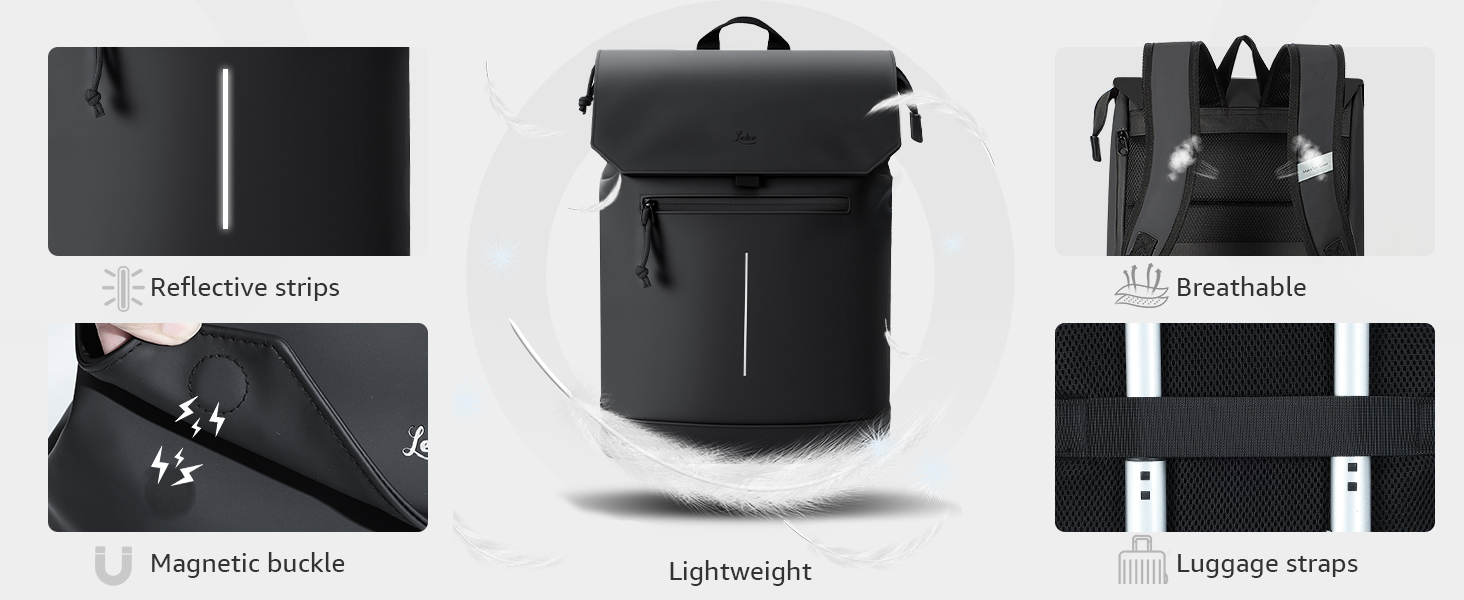 Чоловічий та жіночий рюкзак з матового шкірозамінника з відділенням для ноутбука 15,6