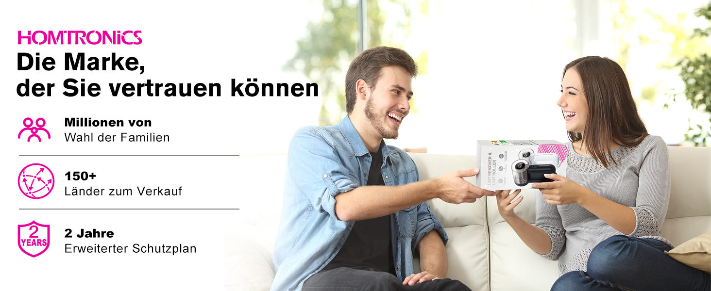 Електрична машинка для видалення кошлатання Homtronics, USB-зарядка, 3 режими, LED-дисплей, 6-лезовий ніж, для одягу, дивану, килимів, чорна