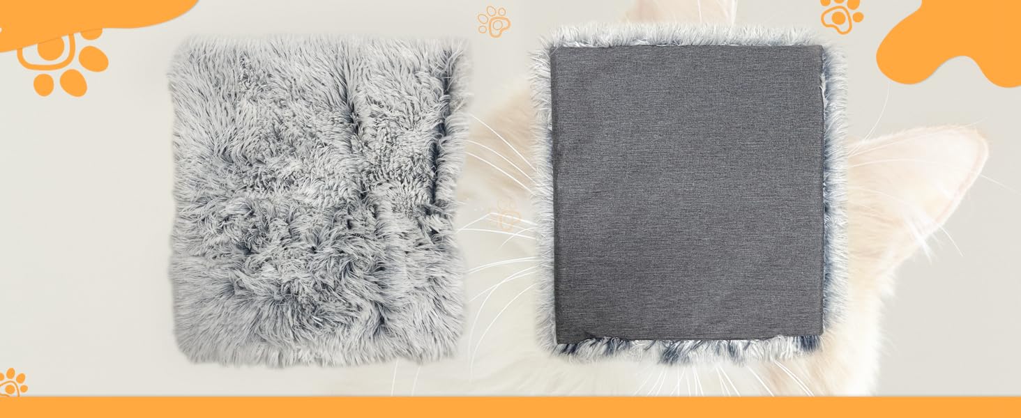 Vinnypet Outdoor Cat House - Winterproof, Waterproof, Warm Pet Shelter with Plush Cushion - Dog House, Stray Animal Shelter - 40x35x40cm Grey