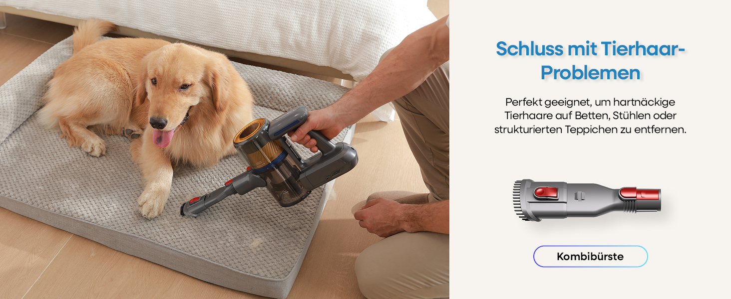 UNINELL HOME Бездротовий акумуляторний пилосос 45000Pa/450W/60Min з LED-дисплеєм, антизаплутана щітка, тихий, для килима, твердих поверхонь та шерсті тварин, блакитний