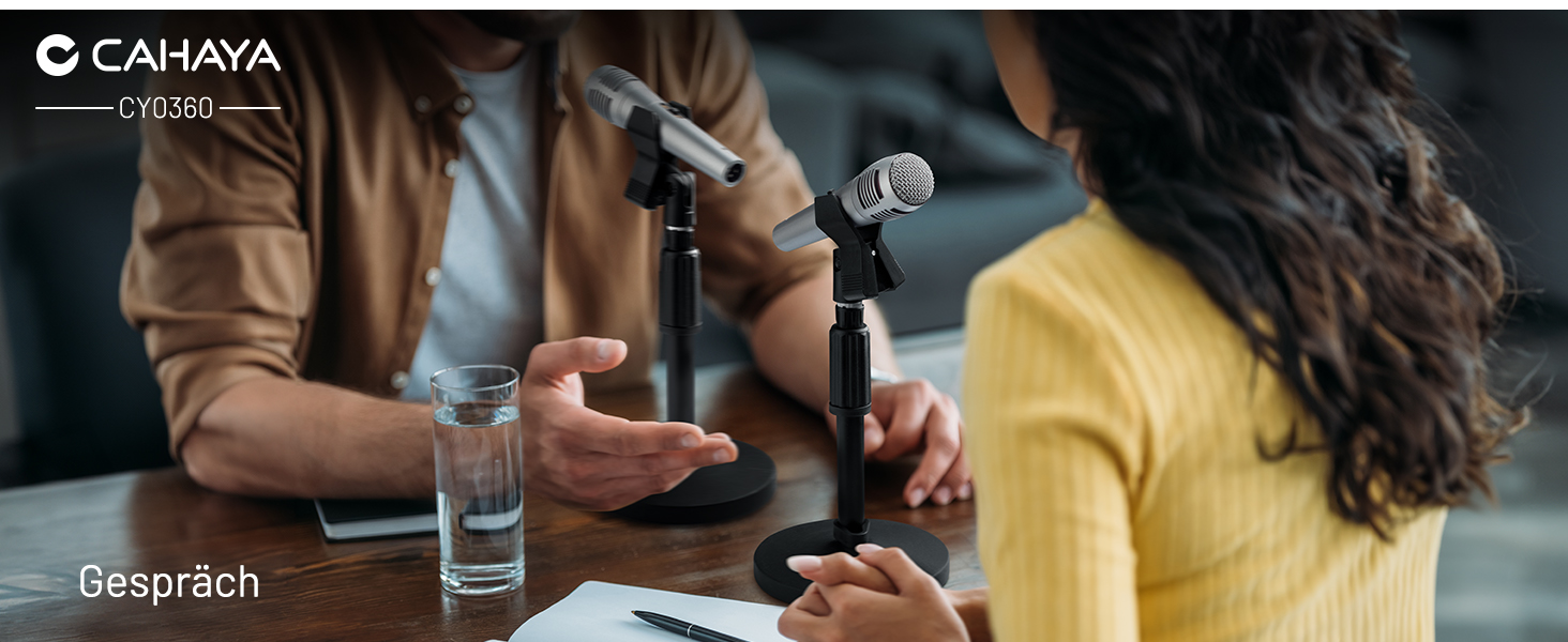Підставка для мікрофона CAHAYA CY0360: регульована, 180° обертання, для конференцій, ігор та стрімінгу