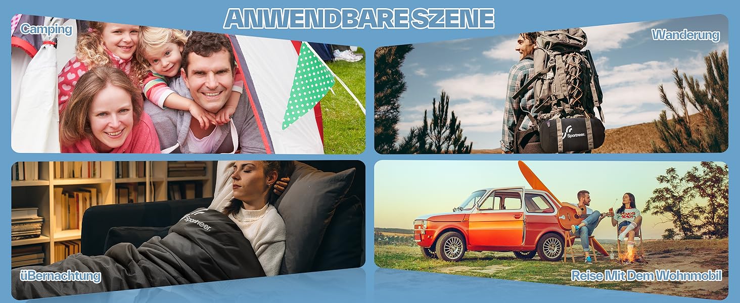 Сплячий мішок Sportneer - компактний та ультралегкий (950г/1500г) - спальний мішок типу 'кокон' для кемпінгу та відпочинку на природі. Підходить для чоловіків, жінок та дорослих (Чорний, літній). 3-4 сезони