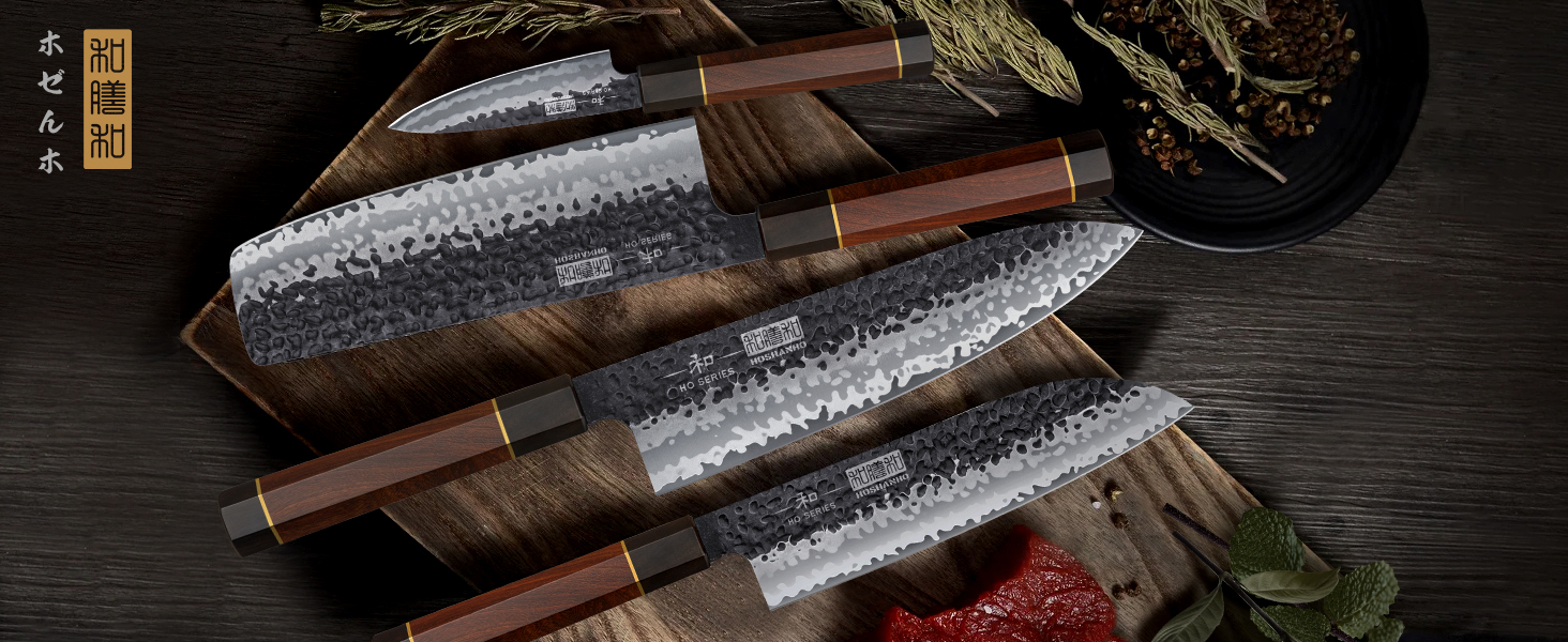 Професійний кухонний ніж HOSHANHO Gyuto з високовуглецевої сталі, надгостре японське шеф-лезо з руків'ям з палісандра