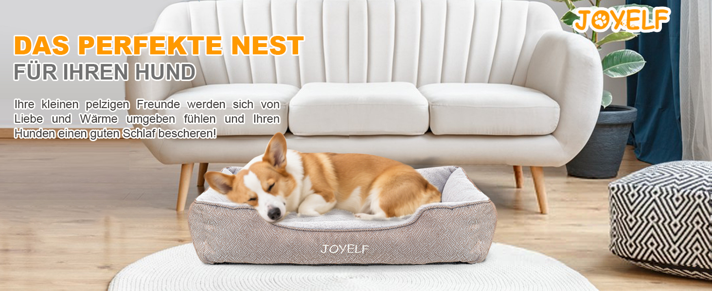 Крісло-лежанка для собак та котів Joyelf, миюче, заспокійливе, антистрес, 58x48 см, колір кава
