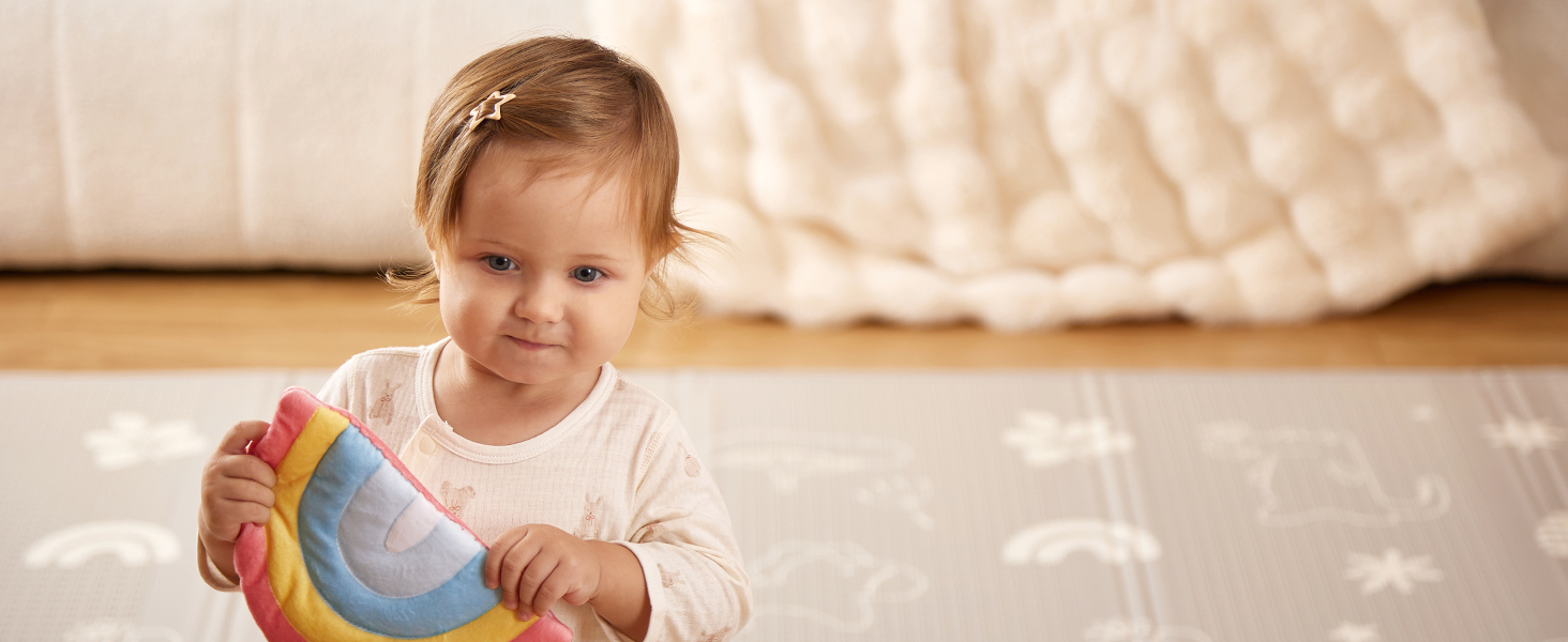 Дитячий килимок для ігор Krabbelmatte 150x180 см, складаний, водонепроникний, антиковзкий, з сумкою для перенесення - Ліс