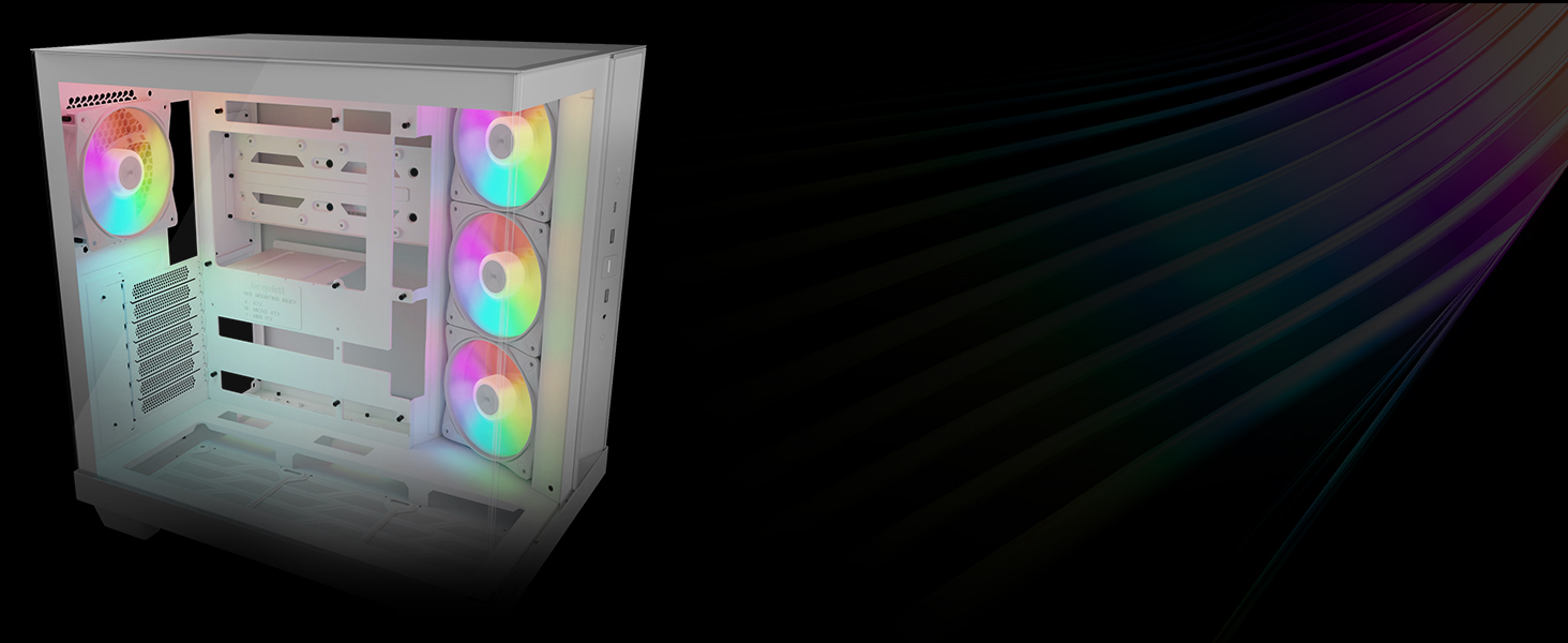 Корпус ПК be quiet! Light Base 500 LX: повністю скляна передня та бічна панелі, Dual Chamber, 4 вентилятори Pure Wings 3 PWM, без RGB, задній порт