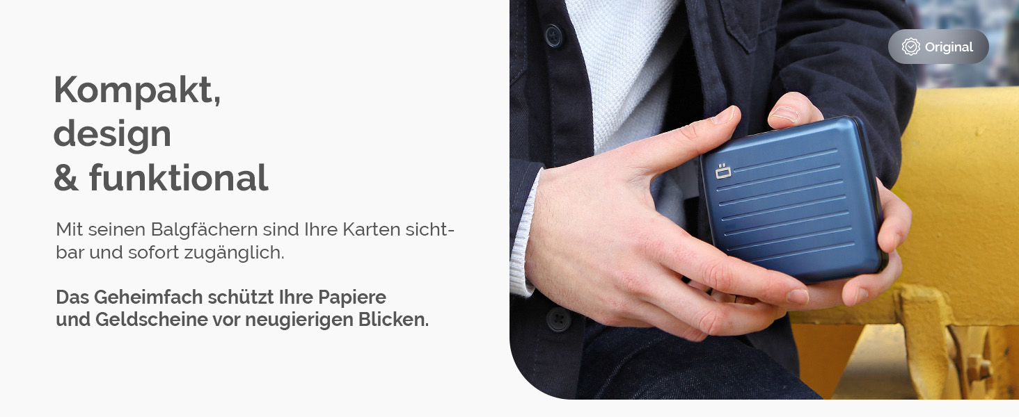 ÖGON Smart Case Oslo: Алюмінієве картхолдер з RFID захистом та гравіюванням Bonzai