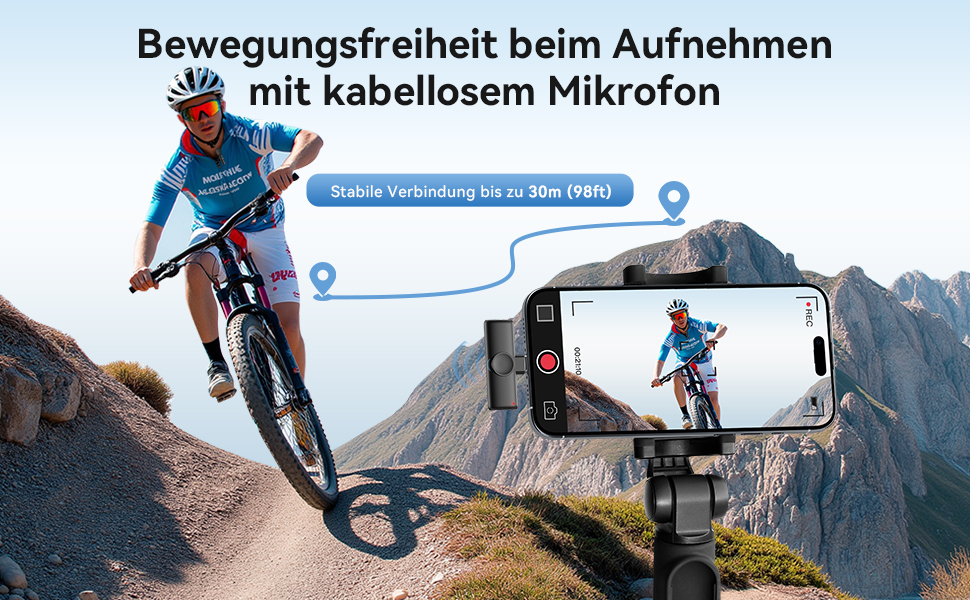 Беспроводной петличный микрофон 2 шт. для iPhone, iPad, Android, YouTube, TikTok, с шумоподавлением, Plug & Play, для видео, подкастов, черный