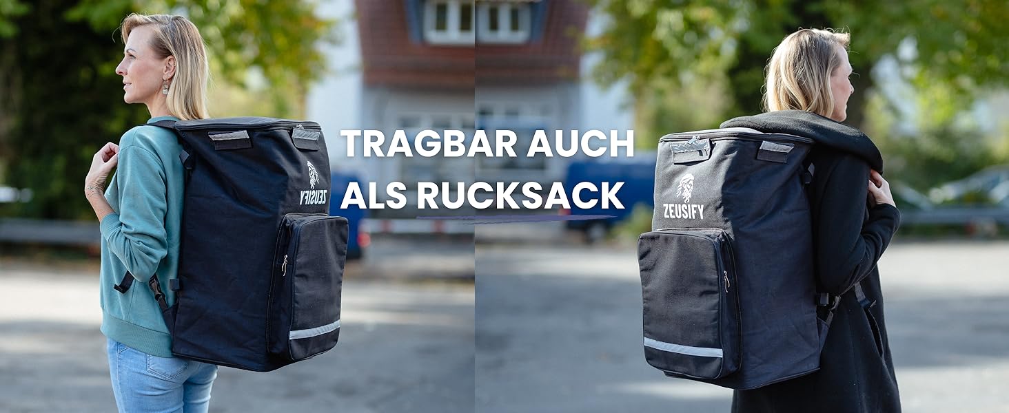 Складаний візок для покупок Hackenporsche з великим холодильним відсіком, 50 л, з колесами, водонепроникний, чорний