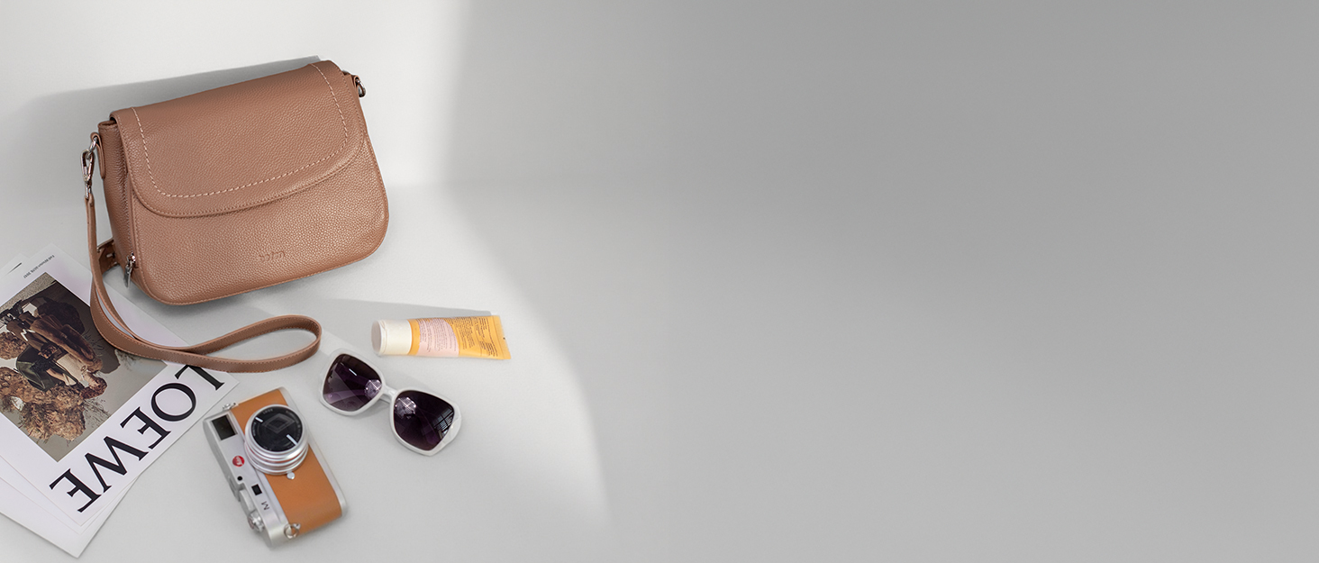 Сумка жіноча через плече Befen зі шкіри, середнього розміру, RFID-захист, коричнева. Кросбоді, сумка на плече