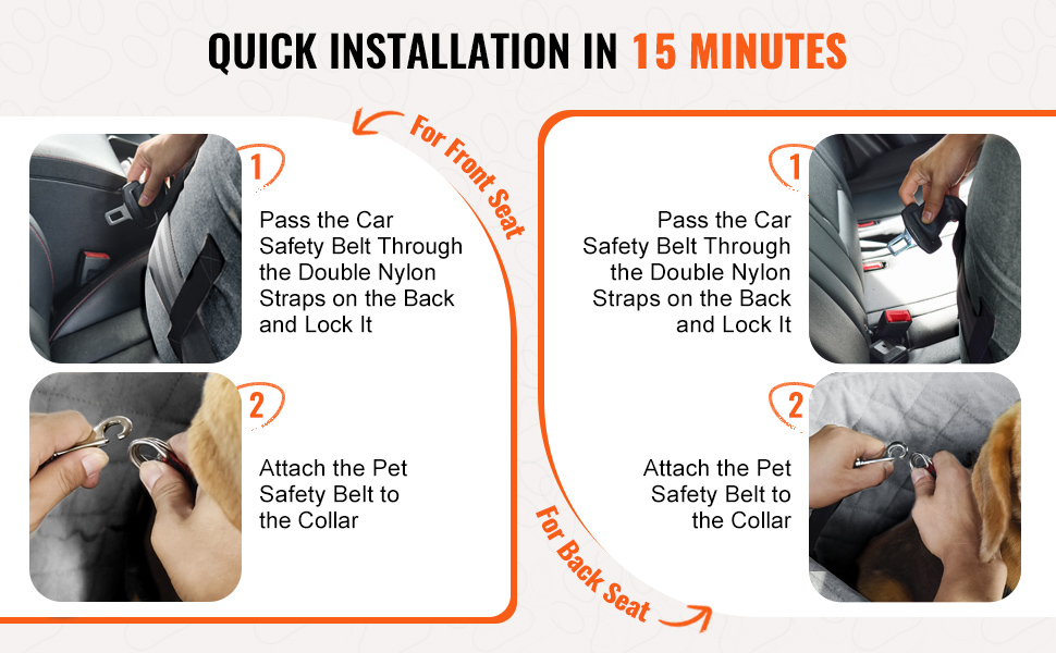 Автокрісло для собак VEVOR, 560x508x410 мм, з кишенею, поводок, м'яка підкладка, для собак до 25 кг, сірого кольору