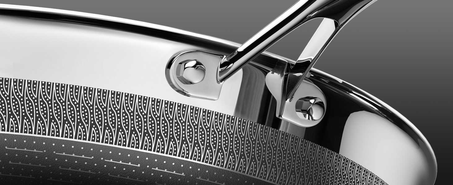 Набір сковорідок Innerwell Hybrid Edelstahl Profi 20+24+28 см - індукційні, з антипригарним покриттям Titan-Keramik, для всіх плит, PFOA-free