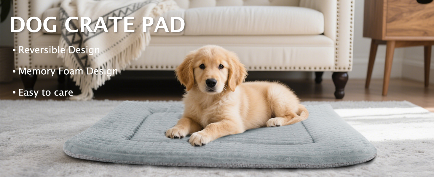 Килимок для собак Vejaoo XZ016 сірий, 60x45 см: миється, м'який, теплий