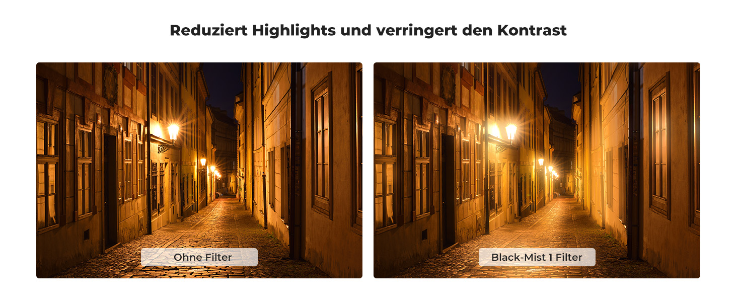 Фільтр K&F Concept Nano-K Serie Black Mist 82mm з оптичного скла з 18-шаровим покриттям для відео та портретної фотографії