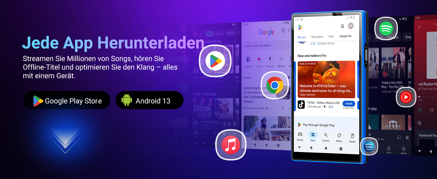 MP3 плеєр Mechen 160GB Android 5