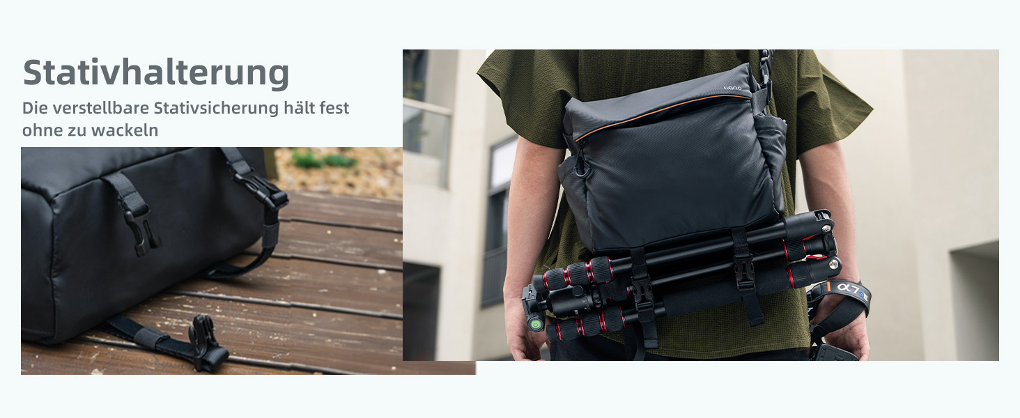 Чорна сумка-переноска для камери LLANO: DSLR/беззеркальні камери, 1 камера, 2 об'єктиви, аксесуари