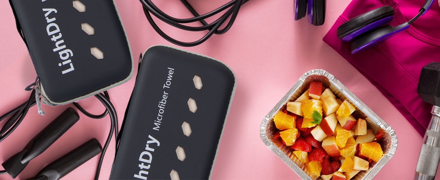 Спортивний рушник з мікрофібри для подорожей та спорту - швидковисихаючий, антибактеріальний, вбираючий (120 x 50 см, блакитний)