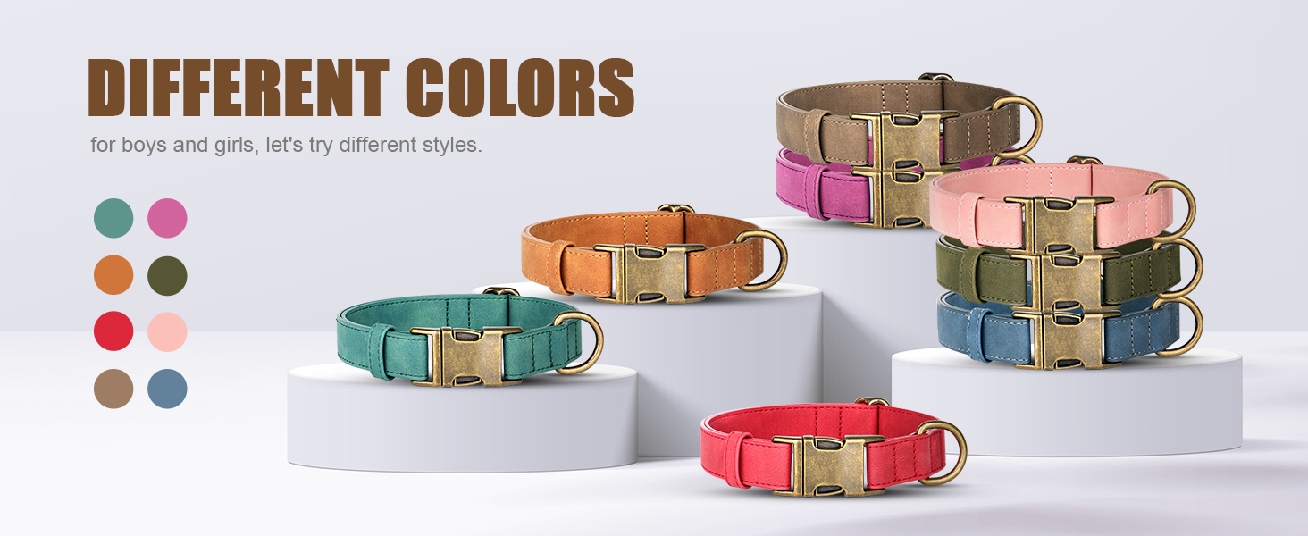 Шлейка для собак Didog з м'якої шкіри, міцна, з надійною застібкою, регульована, для середніх та маленьких собак, блакитна, розмір M (13-21 см)