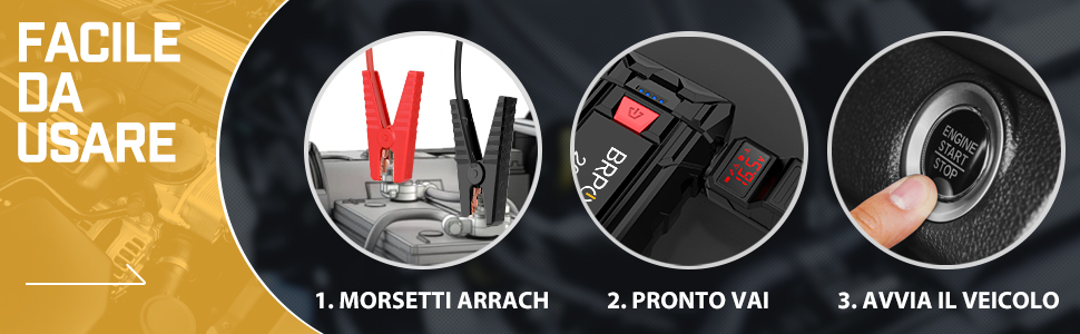 Powerbank BRPOM для запуску авто з LCD-дисплеєм (2000A, 7000A)