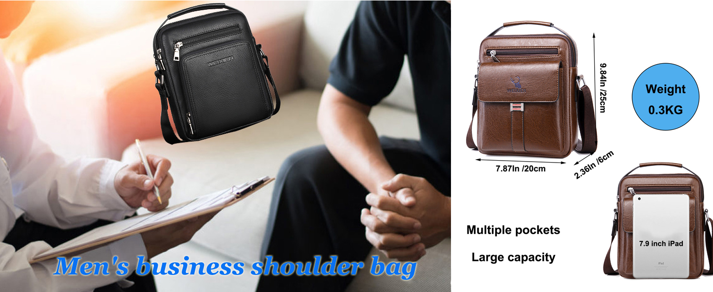 Чоловіча шкіряна нагрудна сумка-слінг, водонепроникна, для подорожей, велоспорту та кемпінгу (темно-коричнева)