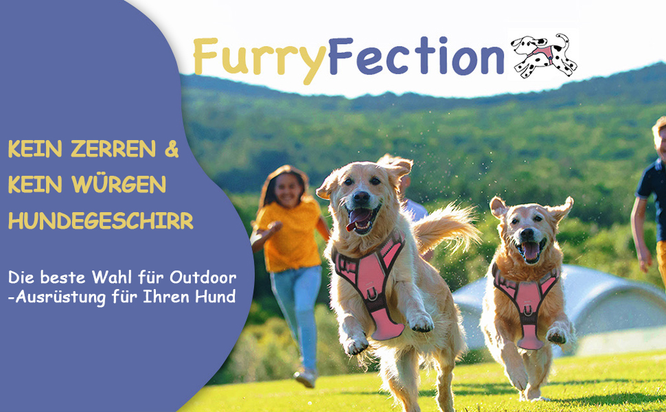 Нагрудник для собак FURRYFECTION Anti-Zug, безпечний, для маленьких собак та цуценят, світловідбиваючий, рожевий