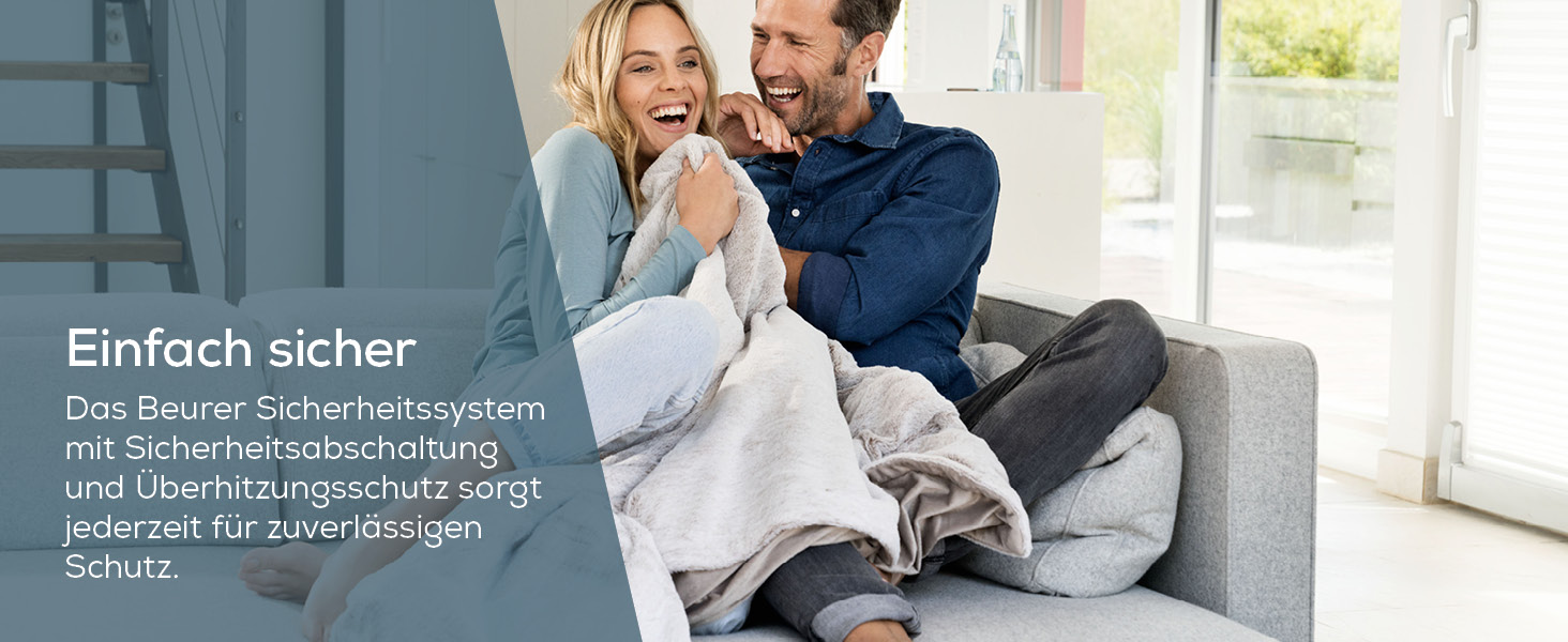 Електрична ковдра Beurer HD 75 Nordic з штучним хутром, 6 температурних режимів, автовимкнення, 180x130 см, бежево-коричнева