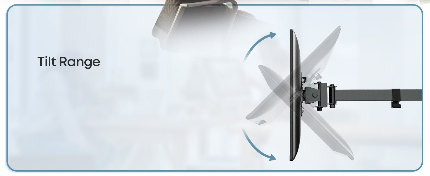 Тримач для монітора PUTORSEN на стіл для 13'-27' LCD/LED моніторів, 7 кг/монітор, регульований (180° нахил, 360° поворот, регулювання висоти), білий (чорний, білий)