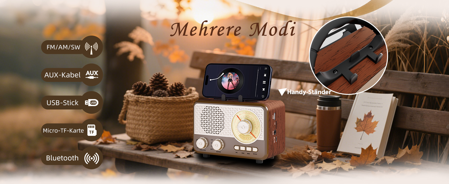 Портативна радіоприймач AM/FM/SW з сонячною батареєю, Bluetooth, USB/TF/AUX, для кемпінгу та подорожей. Підходить як подарунок для чоловіків