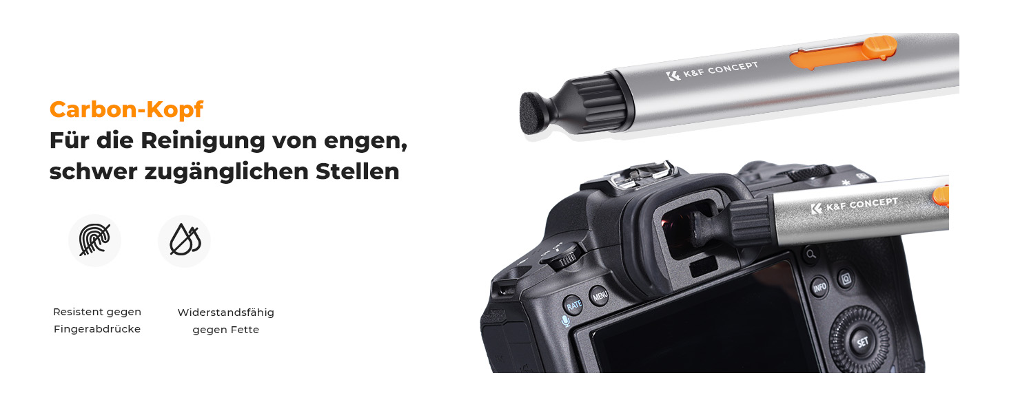 Очищувач об'єктивів K&F Concept: м'який пензлик для чищення цифрових камер, об'єктивів, лінз та фільтрів