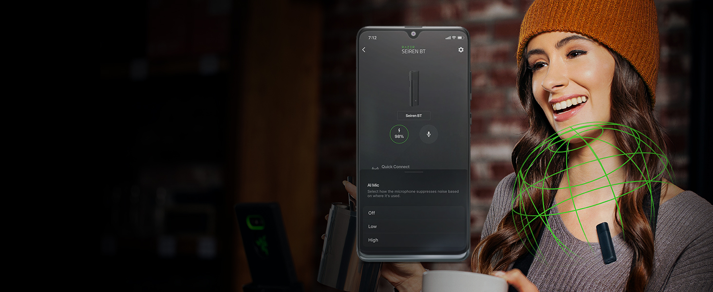 Razer Seiren X для PlayStation - USB конденсаторний мікрофон для стрімінгу PS4/PS5 (чорно-синій). З амортизатором, суперкардіоїда, кнопка вимкнення звуку