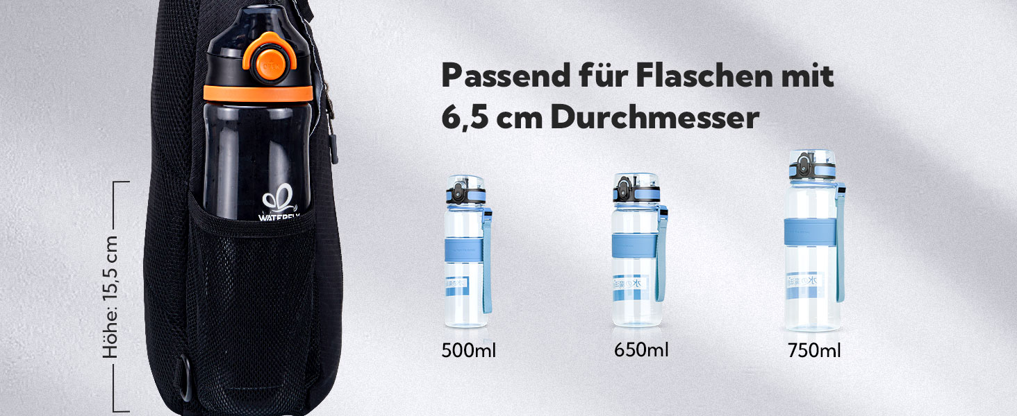 Сумка на плече WATERFLY Sling Rucksack для чоловіків і жінок, регульований ремінь, для прогулянок та подорожей