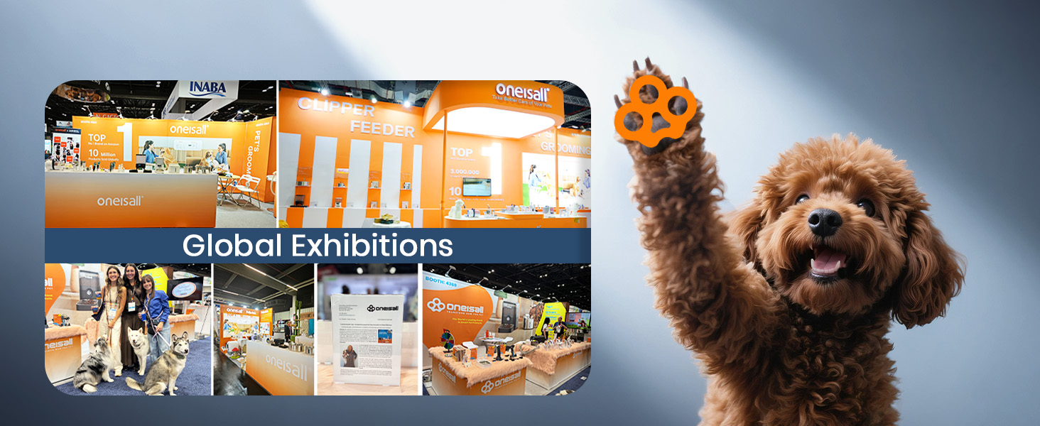 Машинка для стрижки собак Oneisall 4-в-1: стрижка, триммінг, шліфування кігтів. Для собак та котів, тиха, професійна, 4 години роботи від акумулятора