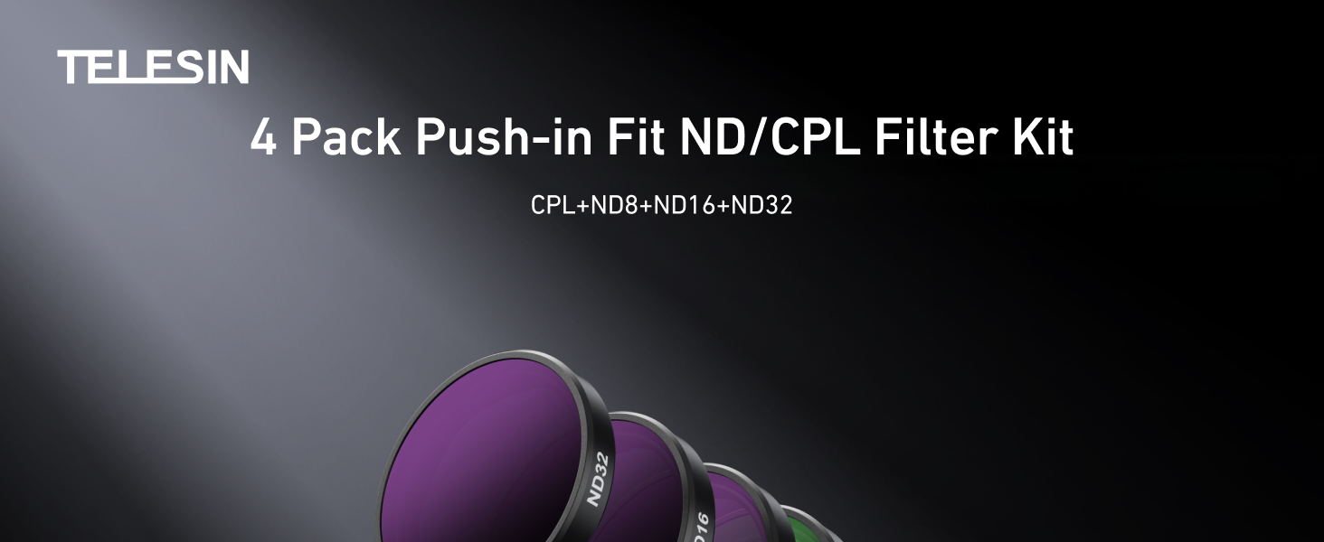 Набір фільтрів для об'єктива DJI Osmo Action 4/3/5 Pro: CPL, ND32, ND16, ND8