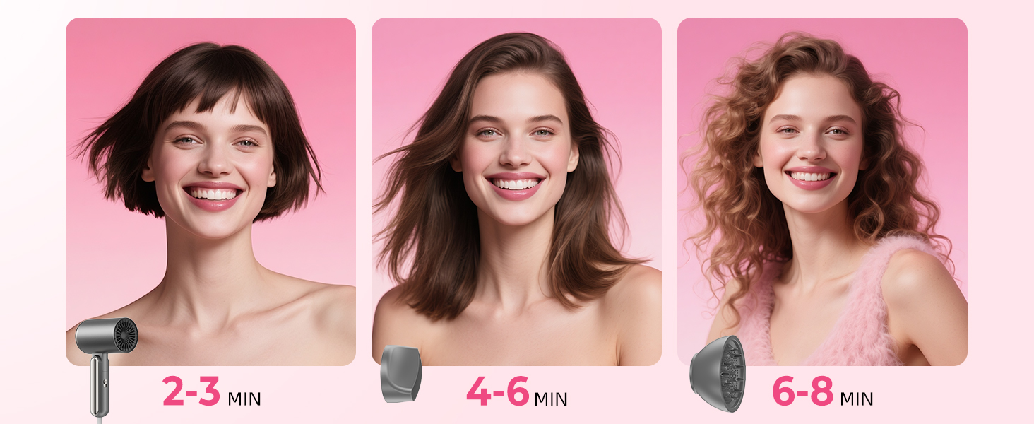 Набір для укладки волосся 6 в 1 Atopskins: фен-щітка, плойка, іонізація, 1000W (сірий)