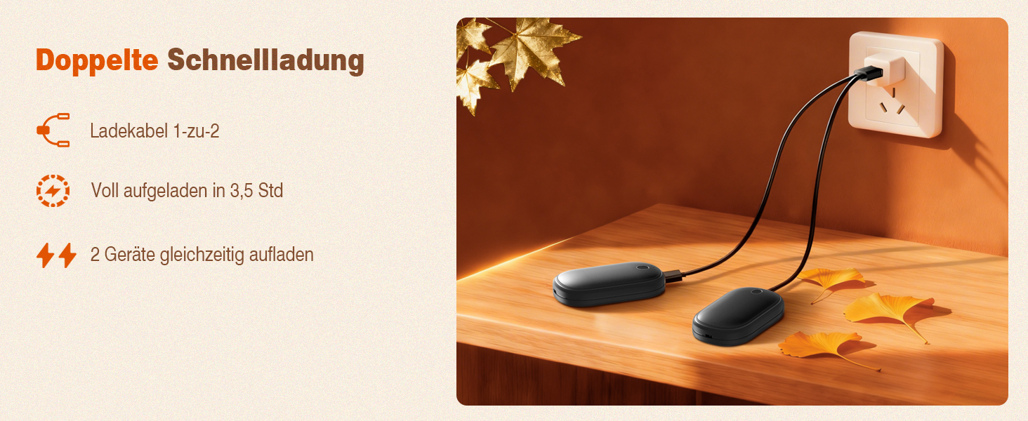 Електричні грілки для рук 2 шт. (5000mAh), компактні, швидкий нагрів, USB, для спорту, кемпінгу, туризму, чорні