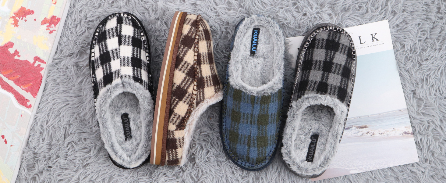 Чоловічі халатні тапочки KuaiLu з пам'яті піни, зручні, ручної роботи, з мікрозамшею, з підтримкою склепіння стопи, з теплою підкладкою з штучного хутра, гумова підошва, для дому та вулиці, 40 EU, хакі