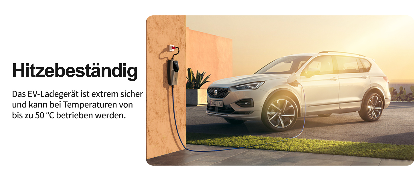 Кабель для зарядки електромобіля Type 2, 3.6KW, 6A-16A, LED-дисплей, 8м, IP65, IEC 62196-2, EU-Schuko