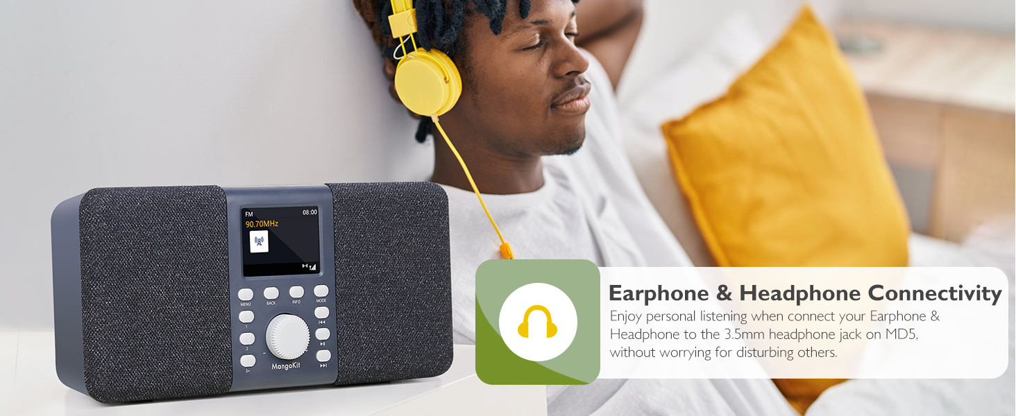 MD5 Портативне DAB радіо з Bluetooth 5.3 та 2.4