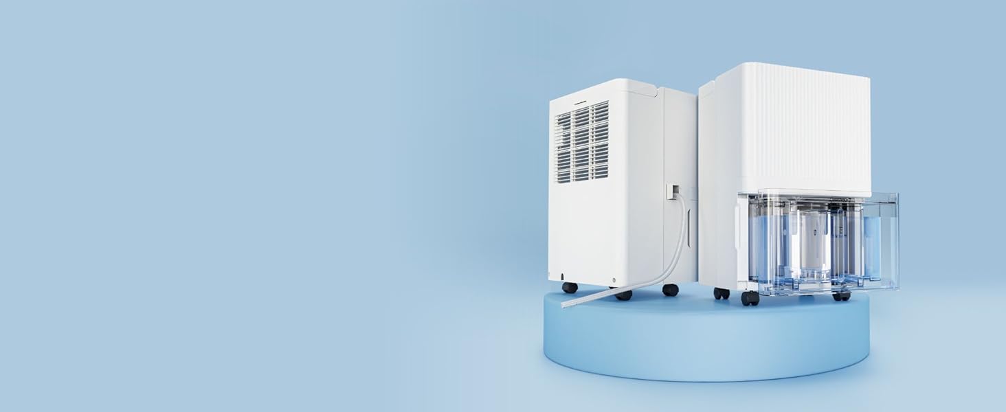 Електричний осушувач повітря VonHaus 20л/24г з Wi-Fi, для підвалу та кімнат до 20м², з таймером та шланг для зливу, сумісний з Alexa & Google Home