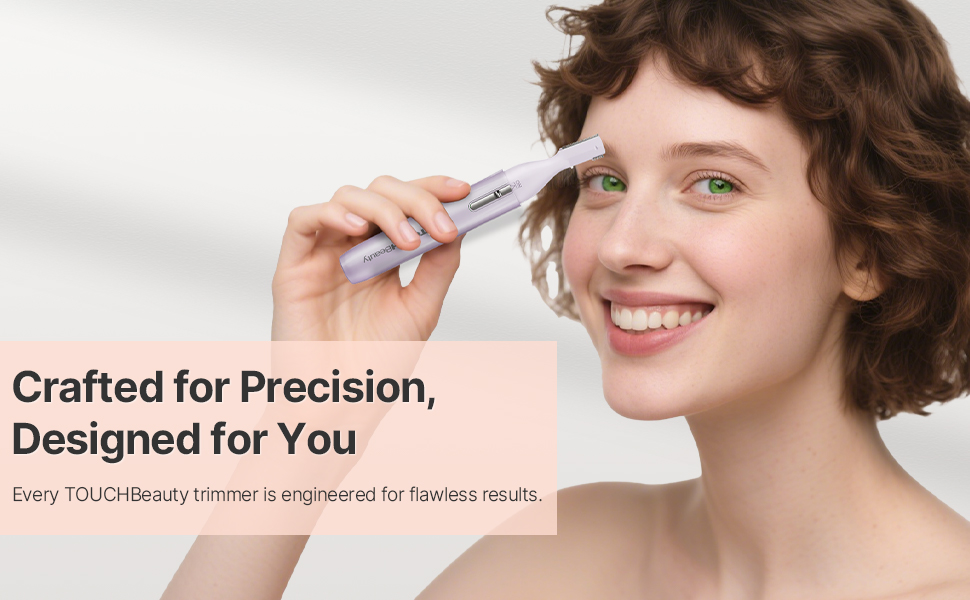TOUCHBeauty AG-1658W: Професійний триммер для тіла та обличчя (білий/фіолетовий)