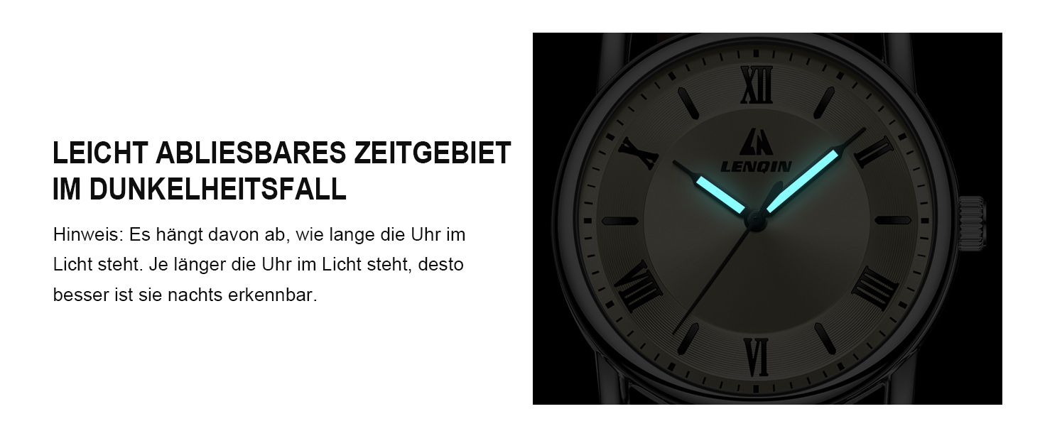 Годинник чоловічий LN LENQIN: аналоговий кварцовий годинник для чоловіків, водонепроникний 30M, з шкіряним ремінцем, стильний бізнес-годинник (Ln-0561, темно-коричневий, срібло, золото)