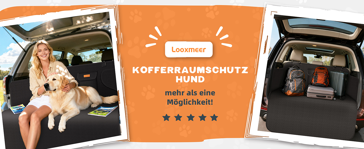 Захист для багажника автомобіля для собак з боковими та захистом від порогу - універсальний килимок для багажника для собак - водовідштовхуючий та стійкий до подряпин - килимок для багажника для автомобіля, універсала, SUV чорного кольору