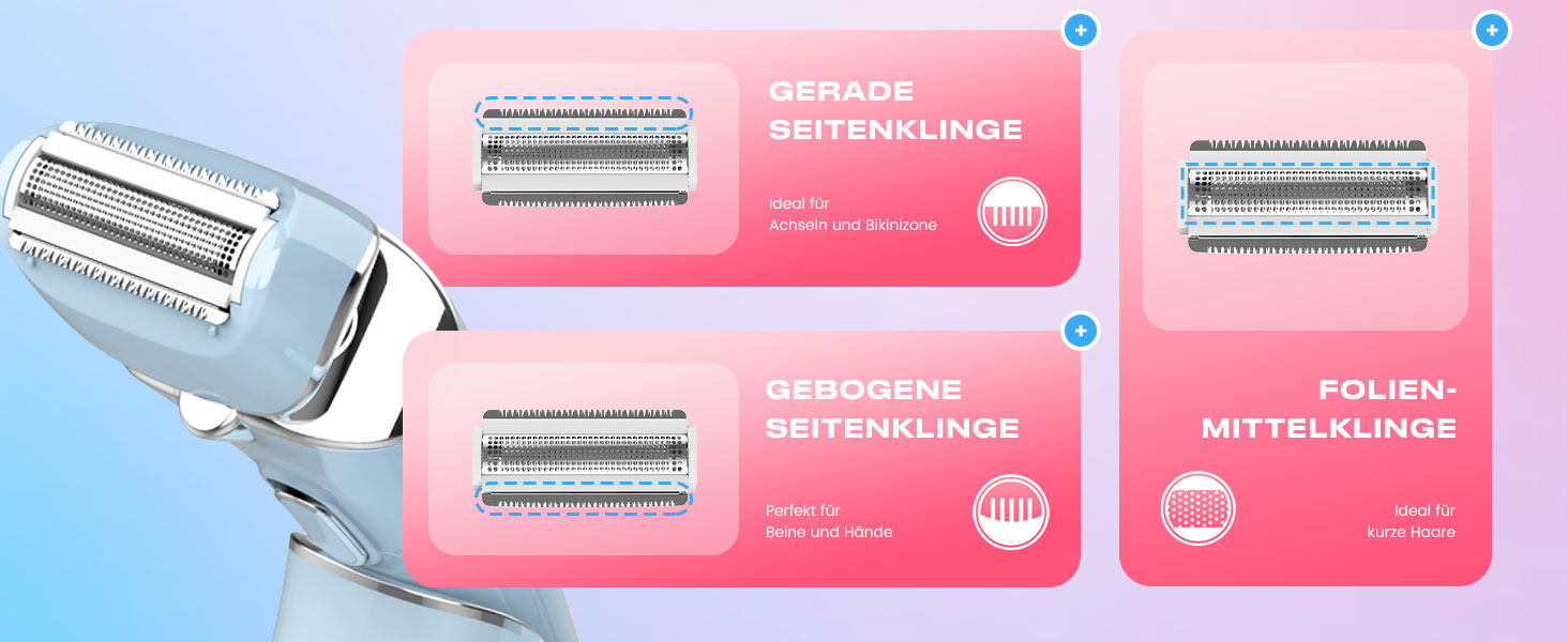 Електричний жіночий триммер для тіла: безболісне гоління ніг, бікіні та під пахвами. Бездротовий, перезаряджається, для мокрого та сухого використання. Колір: блакитний