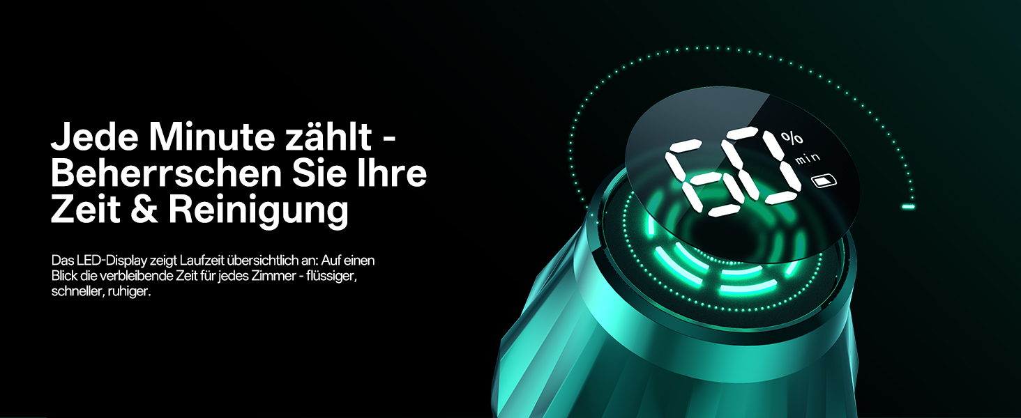 Бездротовий пилосос Vexilar V15Max з функцією миття підлоги, 60KPa/600W/60хв, гнучкий шланг, док-станція, GreenEye, насадка для твердих підлог та шерсті тварин, об'єм 1,5л, для килимів та шерсті тварин, колір: блакитний