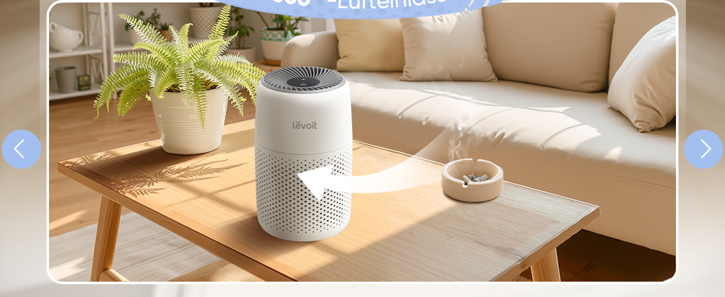 Повітряний фільтр Levoit для алергіків з ароматерапією, HEPA фільтр проти цвілі, пилу та шерсті тварин, білий, Core Mini