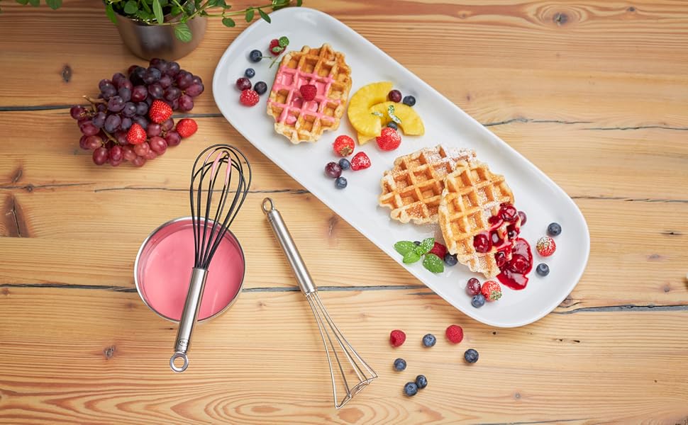 Вінчик для збивання RÖSLE Silikon, 27 см, нержавіюча сталь 18/10, термостійкий до 220°C, для миття в посудомийній машині