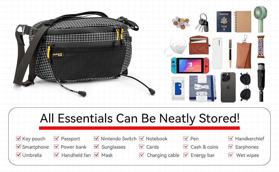 Чоловіча поясна сумка на пояс, чорна, ультралегка, водонепроникна, з нейлону, для спорту, подорожей, прогулянок з собакою